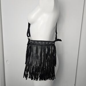 Deb and Dave black fringe bag
